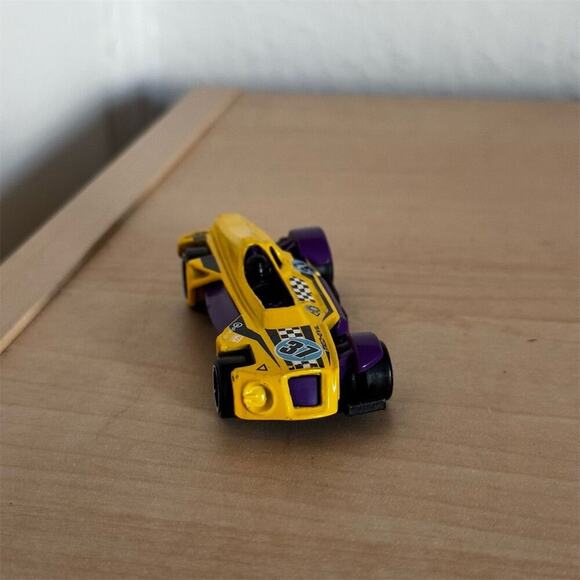 Hot Wheels Med-Evil Yellow Purple Diecast Car Mystery Models 2013 Racing Theme - Picture 2 of 6